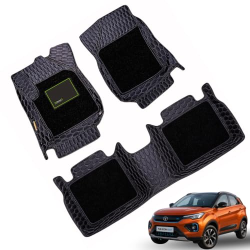 Image of EV MASTER 7D Car Floor Mats for Tata NEXON EV Hybrid (2026 Onwards) Complete Set | Waterproof | Anti-Slip | Luxury Premium Car Mat | Full Coverage | Custom Fitted Car Foot Mats