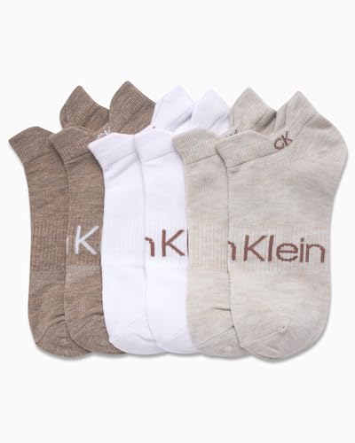 Calvin Klein Men's No Show Socks - 6 Pack Performance Cushion Tab Low Cut for Sneakers Loafers Boat Shoes Size: Size4