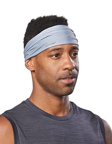 Halo Headband Air Series-Bandit -Grey- 4" Wide Pullover Sweatband For Men And Women- Keeps Hair In Place And Sweat Off Your Face #TOP2