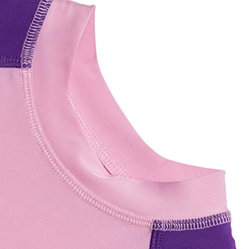 Girls Short Sleeve UPF 50+ Sun Protection Swimwear Athletic Elastic Shirt Surfing Rash Guard Tops for 2-16 Years3