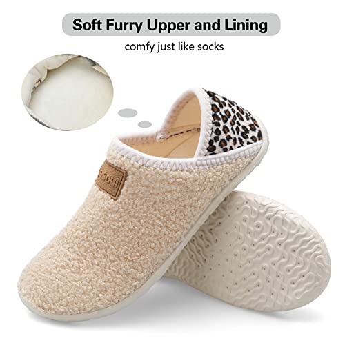 Image of Spesoul Fuzzy House Slippers for Women Men Indoor Closed Back Lightweight Cozy Faux Furry Lining Barefoot House Shoes Slipper Socks for Bedroom Home Office Yoga Outdoor Walking Shoes