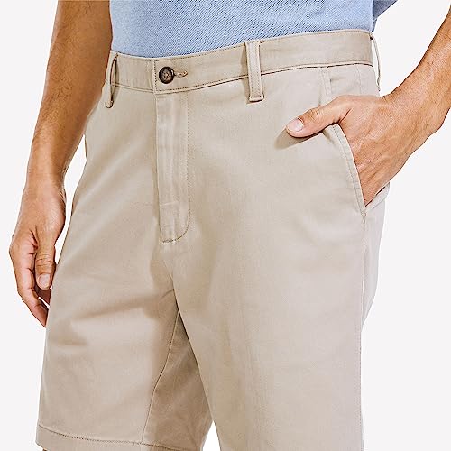 Nautica B81002-2TK-32W Mens Classic Fit Flat Front Stretch Solid Chino "Deck" Casual Shorts thumb #2