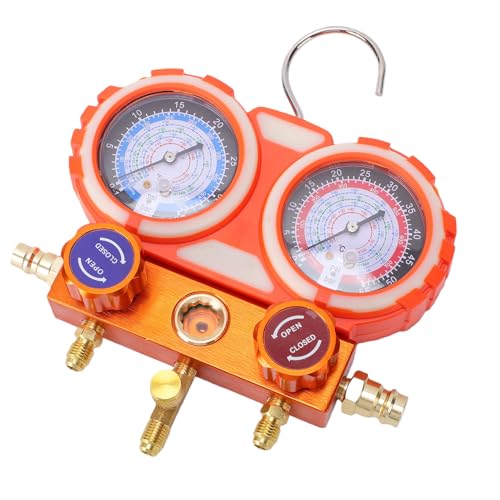 Kit de manómetro AC Hilitand para HVAC, juego de mangueras de carga de refrigerante con 3 mangueras de 5 pies para refrigerantes R12, R22, R134, R502 y R1234yf miniatura 5