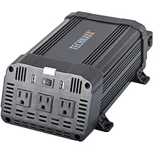 Technaxx Car Power Inverter TE16, 3X Plugs, 2X USB Ports, TUV Rheinland Certified, converts 12v to 120v - Power Output is 1200W Continuous & 2400W Peak
