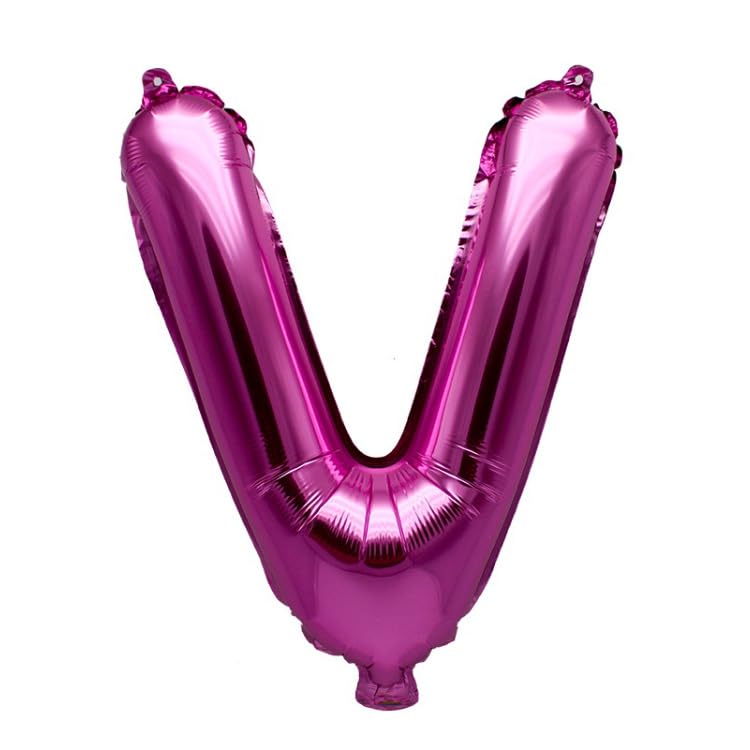 40 cm Pink Foil Balloon Letter V for Helium Filling