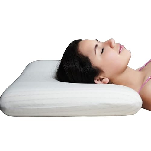 SIKAINI Memory Foam Kissen 40x60 cm Oeko-Tex Flaches Kissen für Mädchen, Nackenstützkissen Schlafkissen für Studenten Cover