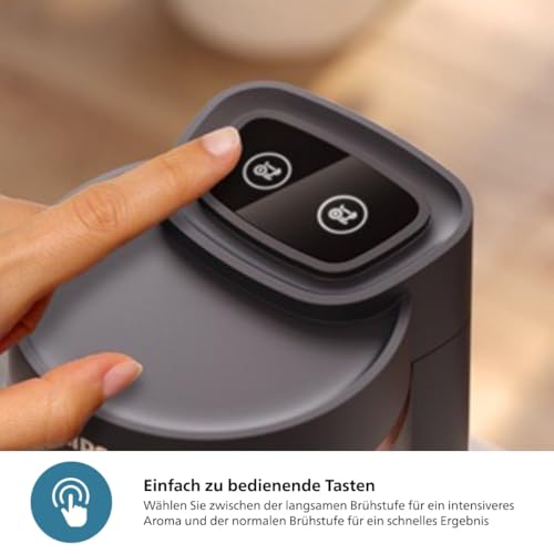 Philips Serie 5000 Türkische Kaffeemaschine - Langsambrühfunktion, 4-Tassen-Kapazität, Überhitzungs- und Überlaufschutz, Bereitschaftsanzeige, Easy Touch-Tasten, Automatische Abschaltung (HDA150/60)