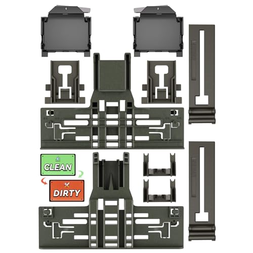 UPGRADED WPW10546503 W10546503 Dishwasher Top Rack Adjuster & W10320664/5 For Kitchenaid Dishwasher Parts Upper Rack KDTE334GPS0 KDFE104HPS0 W10546503 For Kitchen aid Dishwasher Parts 11Pack