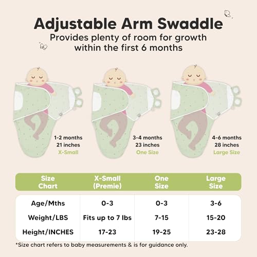 Image of 3-Pack Organic Baby Swaddle Sleep Sacks - Swaddles for Newborns, Infant 0-3 Months, Baby Girls, Boys, Soft & Snug Newborn Sleep Sack, Nursery Swaddling Blankets (Bunnies, XS)