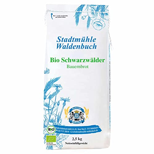 Stadtmühle Waldenbuch Bio Schwarzwälder Bauernbrot, Brotbackmischung, 2,5 kg