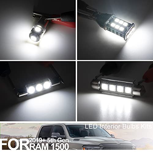 Kit 12 Lámparas LED Interior Blanco 6000K para Dodge RAM 1500 miniatura 6