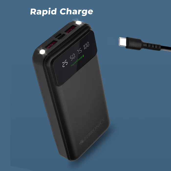 Image of ZEBRONICS Zeb-MB20000R5 Dual USB Output Rapid Charge LED Percentage Display Mobile /Tablet Compatible