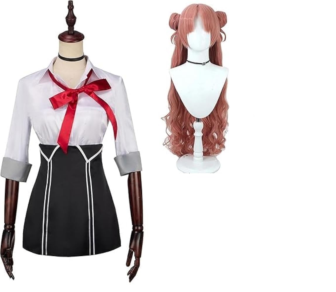 ブルアカ 夜桜キララ コスプレ衣装 ウィッグ 武器 ヘイロー付き フル