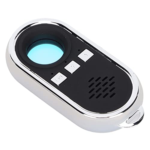 PUSOKEI Mini Detector de Cámara, Detector Antiespía Portátil, Protector de Privacidad, Alarma de Seguridad LED Multifuncional Antirrobo con Luz de Flash, para Viajes de Oficina en Casa