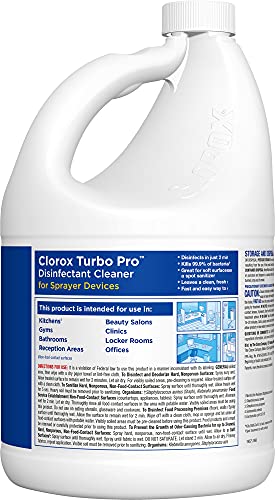 Cloroxpro Turbo Pro Disinfectant Cleaner For Sprayer Devices, Healthcare Cleaning And Industrial Cleaning, Bleach Free Clorox Disinfecting Cleaning, Kills Cold And Flu Viruses, 121 Fl. Oz. - 60091 #TOP3