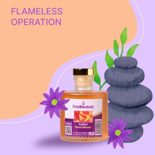 Difusor Freshwaves Amber Reed 5oz Aromatizador sin llama miniatura 6