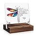 Mhfpl They Whispered to Her Butterfly Acrylic Plaque Sign with Wooden Stand, Women Empowerment Office Decor, Motivational Quotes Gifts for Women, Feminist Acrylic Gifts for Sister BFF Friend Coworker