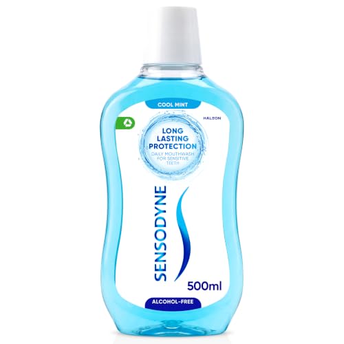 Sensodyne Mouthwash for Sensitive Teeth Alcohol Free Mouth Wash Cool Mint Flavour 500ml