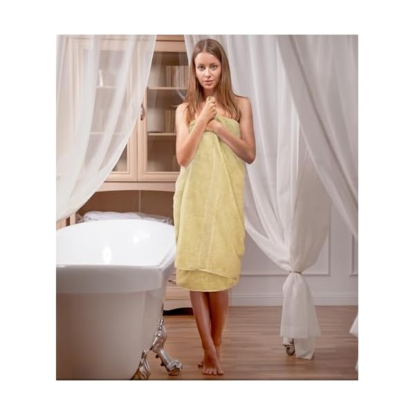 Utopia Towels - Luxueux Drap de Bain géant 2 pièces, 100% Coton filé à Anneaux, très Absorbant et à séchage Rapide, Serviette de Bain/Serviette de Sauna, Super Douce (90 x 180 cm, Champagne)