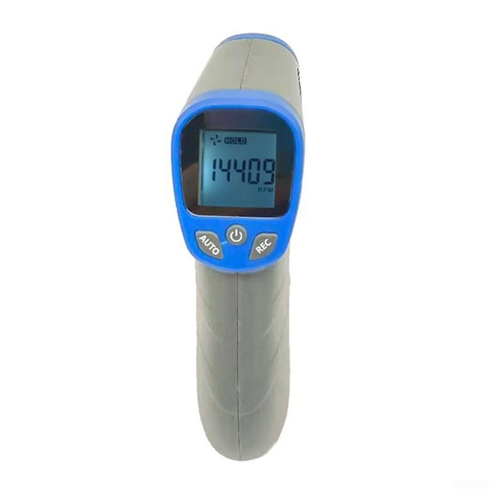 Infrarot Drehzahlmesser Berührungslos 2,5-99999 U/min LCD Display mit Max/Min Speicher für Motoren Lüfter Maschinen Industrie Auto Werkstatt Messgerät