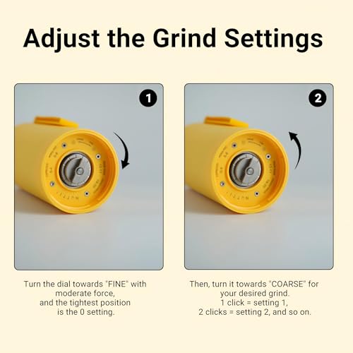 Electric Burr Coffee Grinder – Silent, Mini, USB Rechargeable, Adjustable Conical Burr Mill, 20 Grind Settings for Espresso, Pour-Over, French Press, Moka, by Nuttii a TIMEMORE Brand (Cream) - Image 6