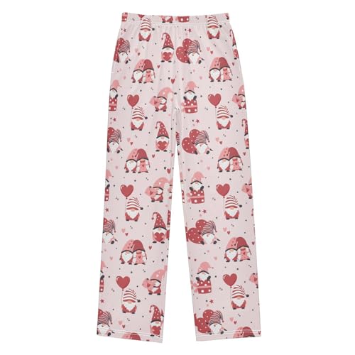 Lovely Gnome Boys Long Pants Soft Trousers Elastic Waist Kids Lounge Bottoms with Pockets S-XL