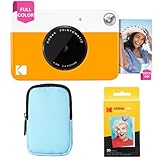 KODAK Printomatic Pack de démarrage pour Appareil Photo à Impression instantanée en Couleur + étui Souple + Papier Photo Zink 20 pièces - Photos colorées sur Papier Autocollant 2x3 - Jaune KODAK Printomatic Pack de démarrage pour Appareil Photo à Impression instantanée en Couleur + étui Souple + Papier Photo Zink 20 pièces - Photos colorées sur Papier Autocollant 2x3 - Jaune