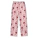 XDKDZIS Candy Cane Pattern Cute Bows Pink Pajama Lounge Pants with Pockets Sleepwear Soft Elastic Waist PJ Bottoms 6-14 Years
