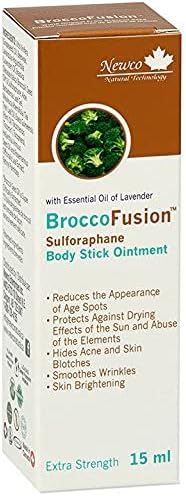 BroccoFusion - Sulforaphane Ointment | Best Facial Moisturizer | Effective for Dark Circles | Reduce Sign of Aging | Stretchmark Prevention | Antioxidant | Skin Protectant | Acne Removal | 15ml Stick
