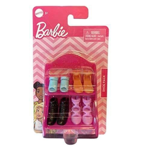 Chaussures Barbie rose lot de 4 paires pour éviter de perdre les accessoires