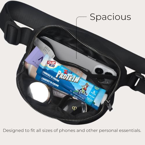 NGIL Mini Belt Bag for Women Crossbody Pack Workout Traveling Running Hiking Waist Bag with Adjustable Strap(Black) - Thumbnail 3