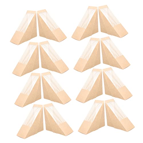 ABOOFAN 100piezas Caja De Sándwich De Papel Kraft Caja De Embalaje Para Pasteles Sándwiches Unidades Para Eventos y Entregas De Comida