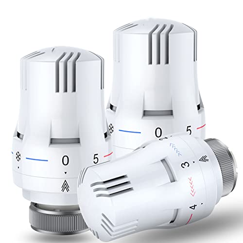 HOMGEN Lot de 3 Tête Thermostatique Connectée Vanne Thermostatique Accessoire pour Le Thermostat M30 x 1.5 Cover