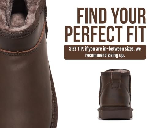 Image of Project Cloud Genuine Leather Ankle Boots for Women - Water Resistant with Memory Foam Insole Winter Boots - Trending Shoes & Comfortable Women's Ankle Boots (Hippy)