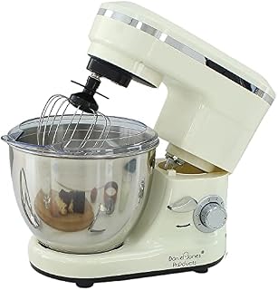 1200w Electric Food Mixer Stand Baking Dough Hook Stainless Steel Mixing Bowl (Cream)