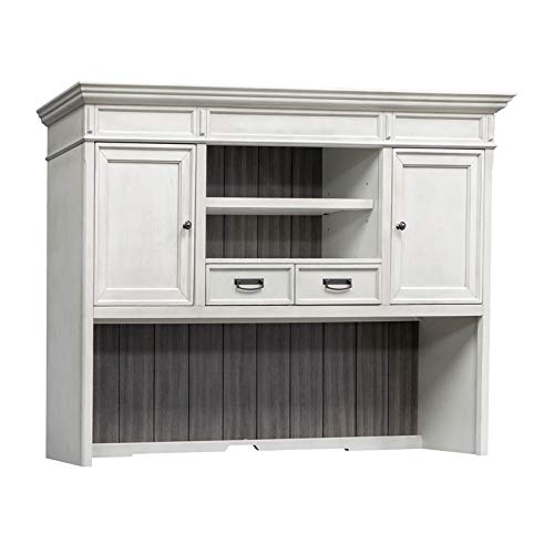 Martin Furniture Solid Wood Hutch in Weathered White