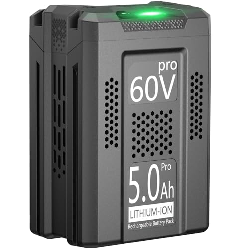 JGSPJ 5.0Ah Batteries Replacement for Greenworks pro 60V Battery LB60A00 LB60A01 LB60A02 LB60A03 Compatible with Greenworks 60V Cordless Power Tool