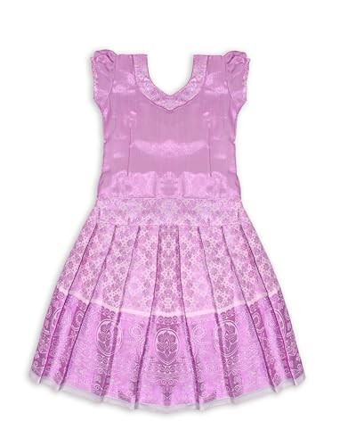 Image of Chandrakala Lehanga Pattu Pavadai For Girls Kids South Indian Dress, (KL115-P)