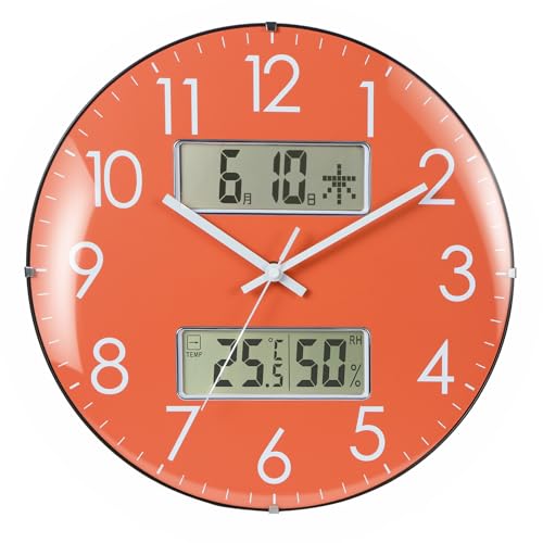 日付・曜日表示付き掛時計 Amazon.co.jp: ランデックス(Landex) 掛け時計 ダークブラウン