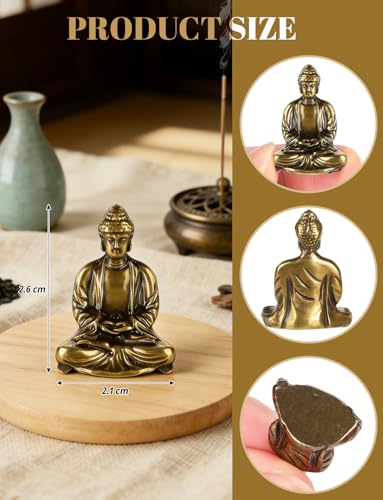 6 Mini Estatuas de Buda para Meditación y Decoración Zen miniatura 2