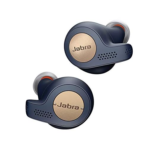 Jabra Elite Active 65t Earbuds – True Wireless Earbuds with Charging Case, Copper Blue – Bluetooth Earbuds with a Secure Fit and Superior Sound, Long Battery Life and More (100-99010000-02)