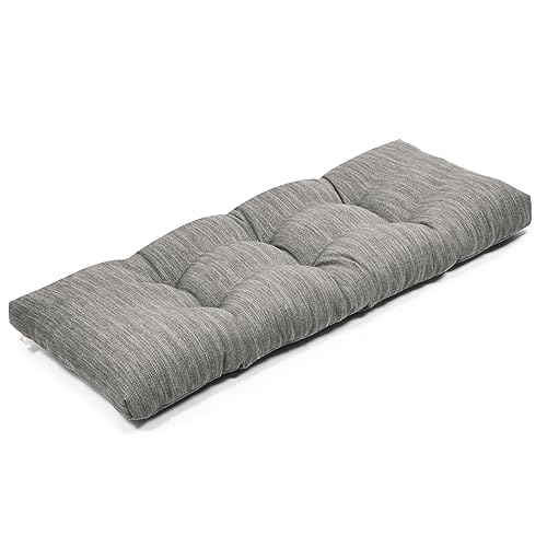 baibu 36 Inch Classic Solid Color Bench Cushion with Ties, Super Soft Indoor Outdoor Rectangle Bench...