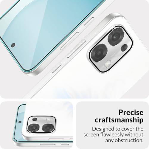 Image of ArmourPro Edge to Edge Tempered Glass for Oppo F33 with Silver Camera Ring Guard, 9H Screen Protector, Anti-Scratch, Anti-Fingerprint, Bubble-Free Installation Kit