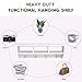 Giantex Hanging Shelf with Hooks Wall Mount Cubby Organizer with 4 Hooks and Storage for Entryway, Hallway, Dining Room Furniture (White)