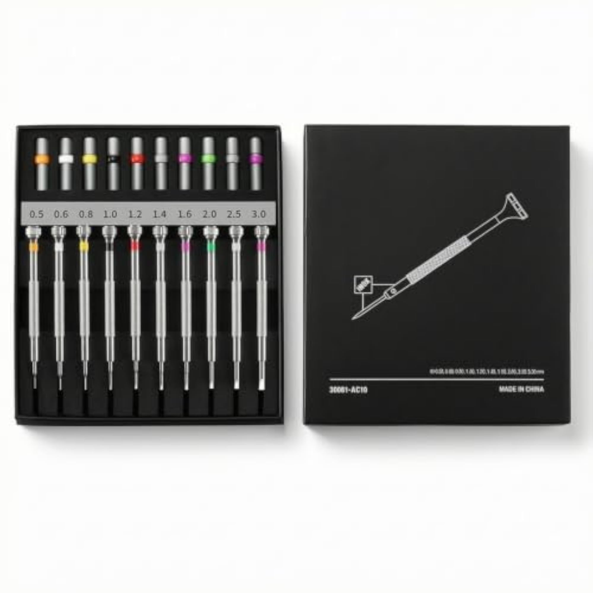 10 Pieces Precision Screwdriver Set for Watchmakers