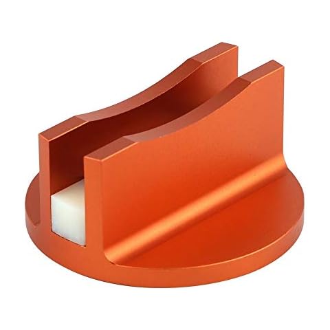 Rockyin Aluminum Grooved Universal Magnetic Jack Pad Jacking Rail Adapter for Trolley Jack Pinch Weld Protector (Orange) Cover