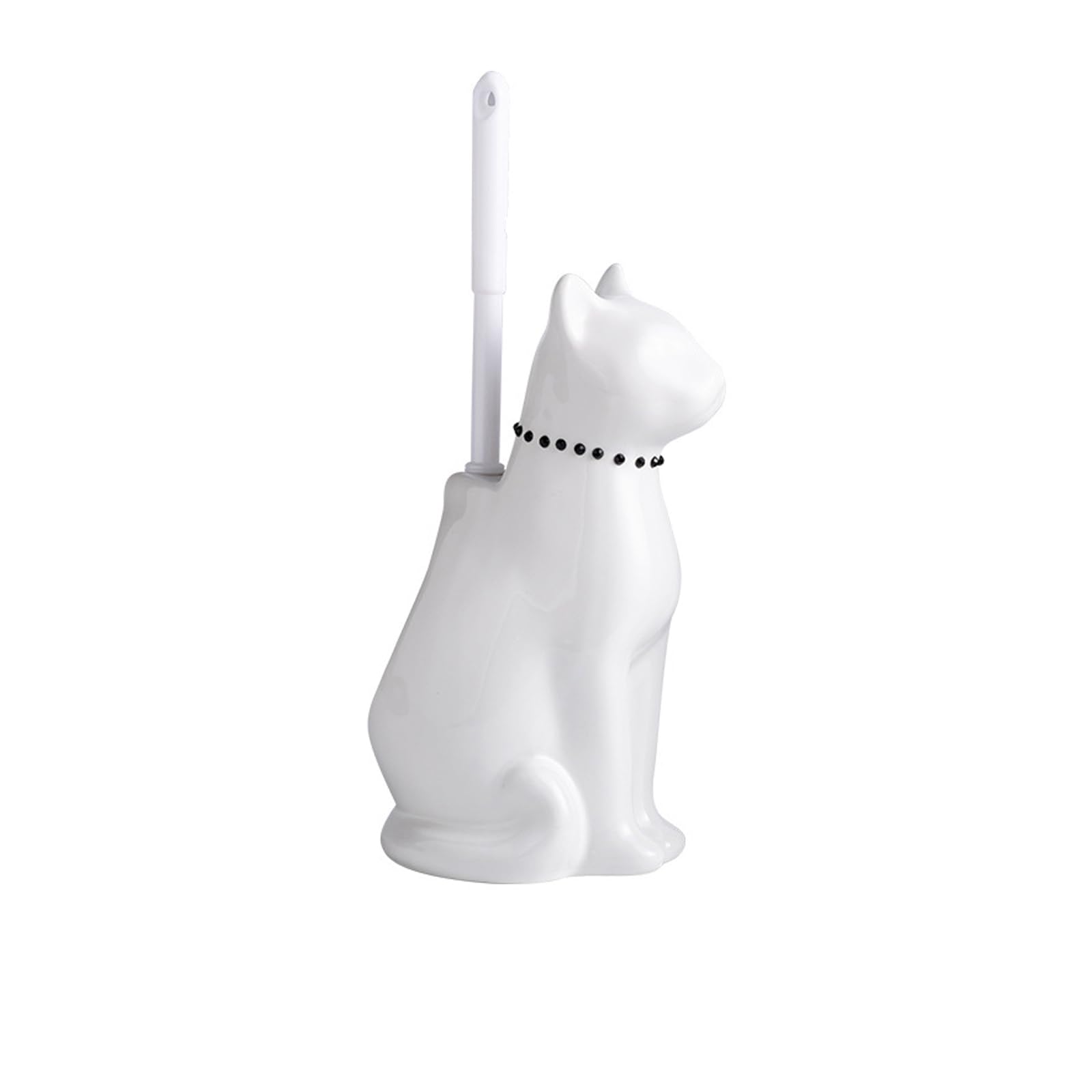 Freestanding Toilet Brush and Holder Bathroom Toilets Cleaning Brushes Ceramic Cats Base Bowl Cleaner Bathroom Cleaning Ceramic Cats