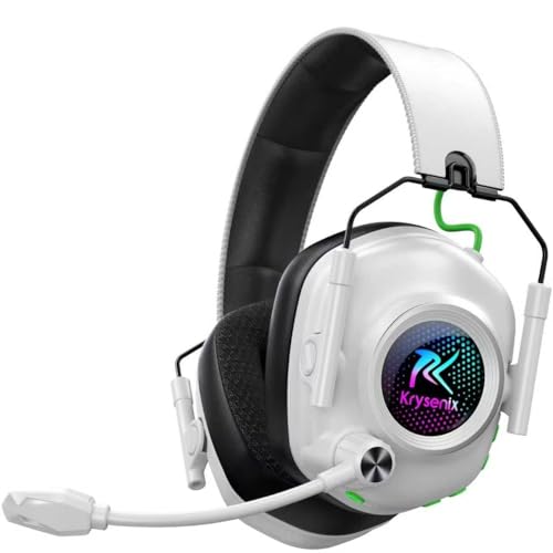 Krysenix Wireless Gaming Headset with Noise Canceling Microphone for PC, PS5, PS4, Switch, Mac, 2.4...