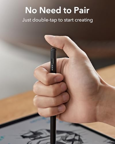 Image of ESR Stylus Pencil for iPad 9th /10th Generation, iPad Pencil with Tilt Sensitivity, Palm Rejection, Stylus Pen Compatible with 2018-2022 iPad Pro 12.9 /11 Inch, iPad Air 5th /4th, iPad mini 6 /5, Black
