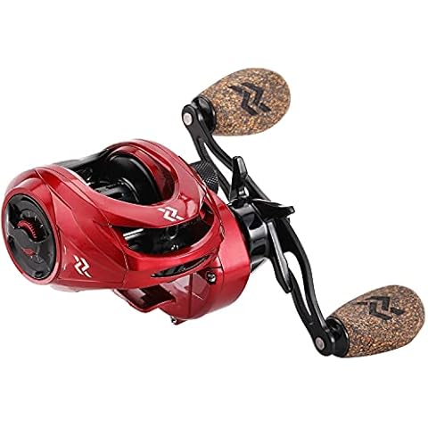 Sougayilang Fishing Baitcasting Reels, 8:1 Gear Ratio Super Smooth Baitcast Reel with Magnetic Braking System, 9 + 1 Ball Bearings Anti-Corrosion Baitcaster Reel-Left Hand(Red) Cover